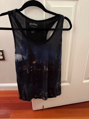 Harry Potter Black & Navy Hogwarts Tank Top
